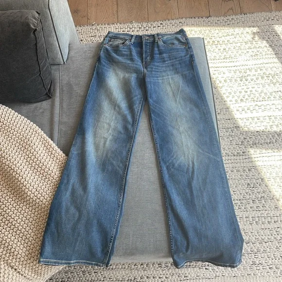 Re/Done Wide Leg Jeans Size 28 Blasted wash 🌹 - Picture 12 of 16